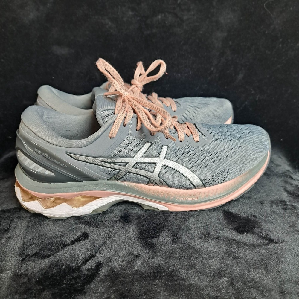 ASICS Gel-Kayano 27 Gray 1012A713 Athletic Running Shoe Womens 9 Wide